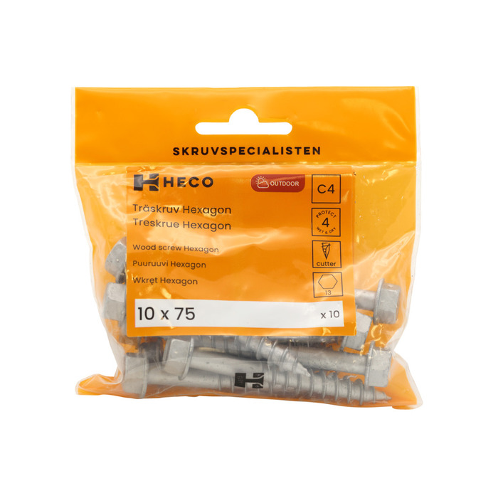 Träskruv Protect 4 10 x 75 mm 10-pack Heco